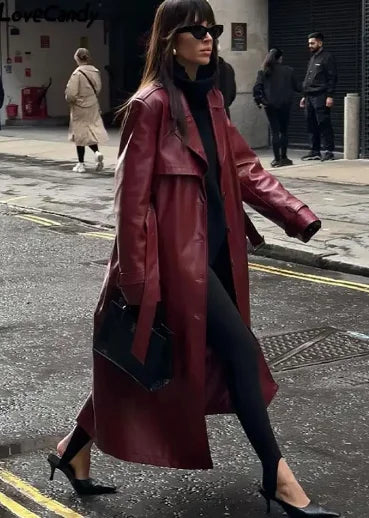 Women Fashion Long Leather Jackets | Diversi Fashion