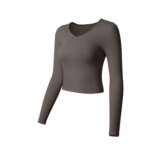 SculptFit Long Sleeve Yoga Crop Top FitiqueFit