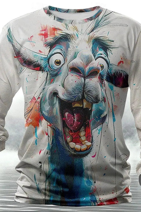 🐅 3D Animal Print Long Sleeve T-Shirt – Harajuku Hip-Hop Streetwear FitiqueFit