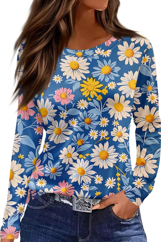 Vintage Floral Mesh Blouse – 9 Styles, S–XXL 