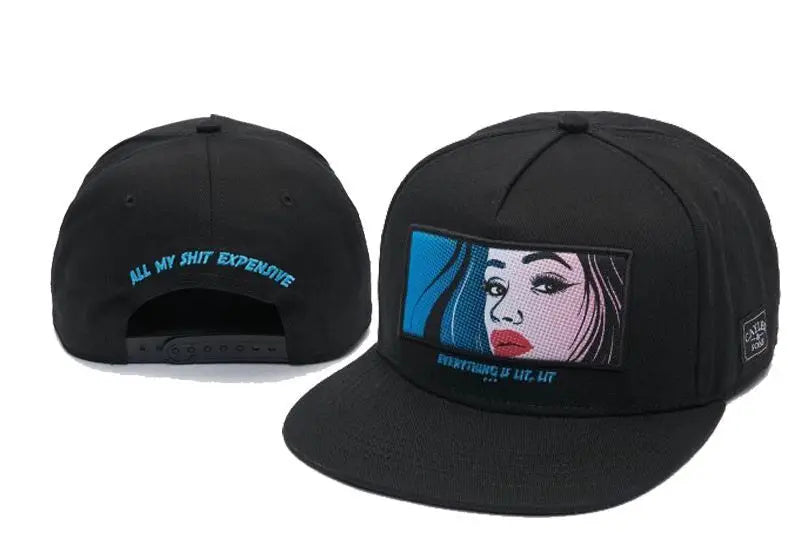 Skull Hand Snapback Hat – Flat Bill Adjustable Baseball Cap FitiqueFit