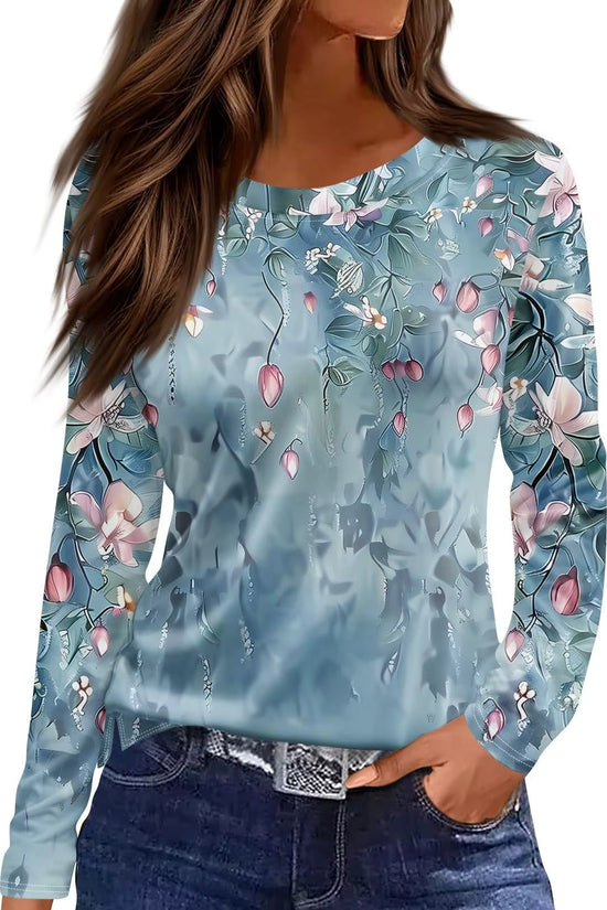 Vintage Floral Mesh Blouse – 9 Styles, S–XXL 