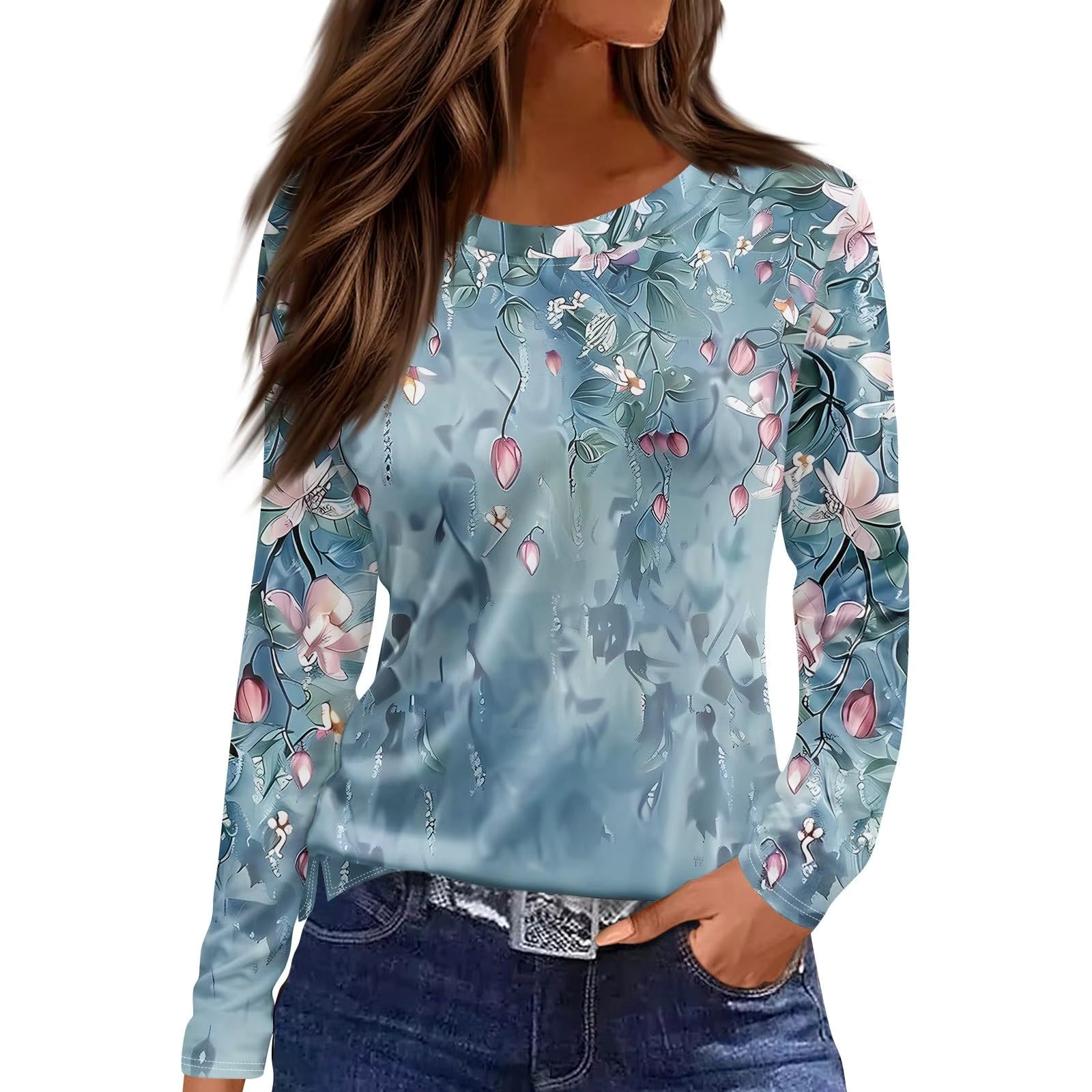 Vintage Floral Mesh Blouse – 9 Styles, S–XXL 