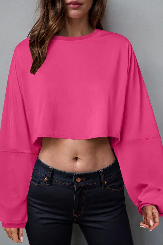 🧘‍♀️ Women’s Long Sleeve Loose-Fit Crop Top FitiqueFit
