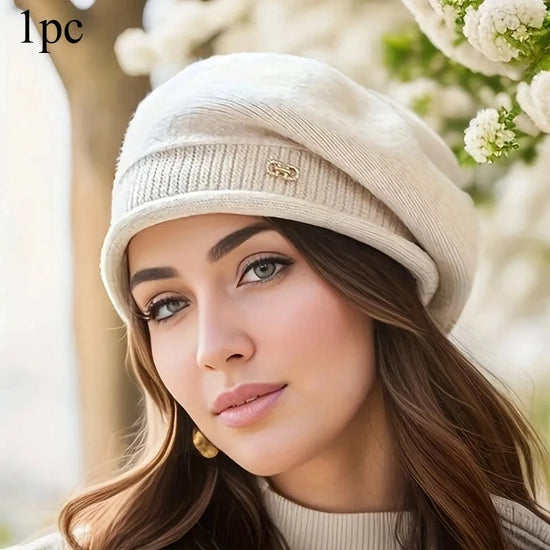 1pc Women's Soft Beanie Hat - Lightweight Stretchy Casual Hat with Jacquard Weave Versatile for Casual Attire Everyday Headwear FitiqueFit