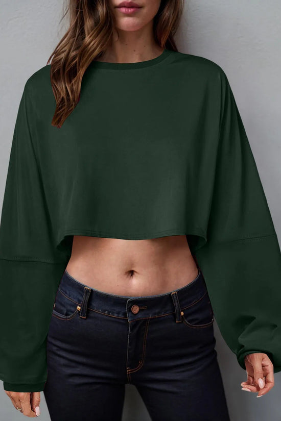 🧘‍♀️ Women’s Long Sleeve Loose-Fit Crop Top FitiqueFit