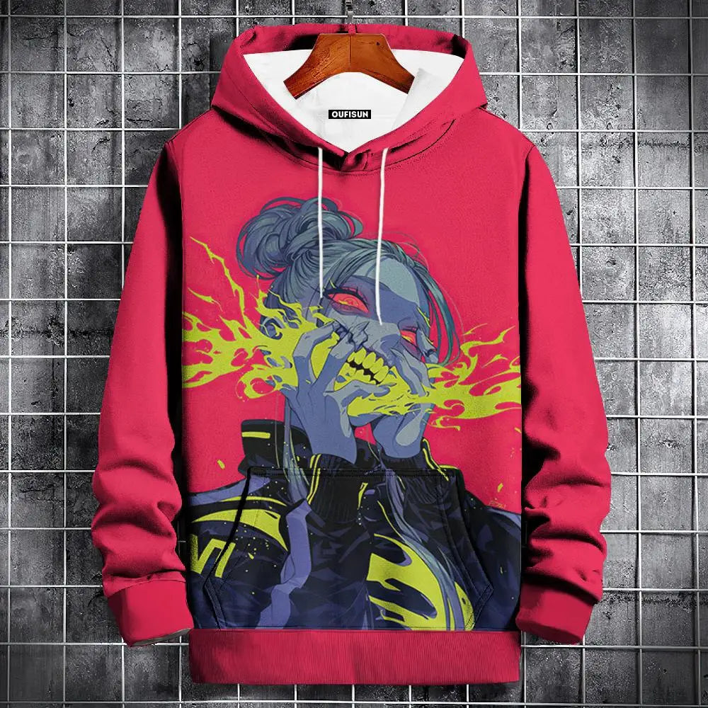 🧥 Oversized Anime Graphic Hoodie FitiqueFit