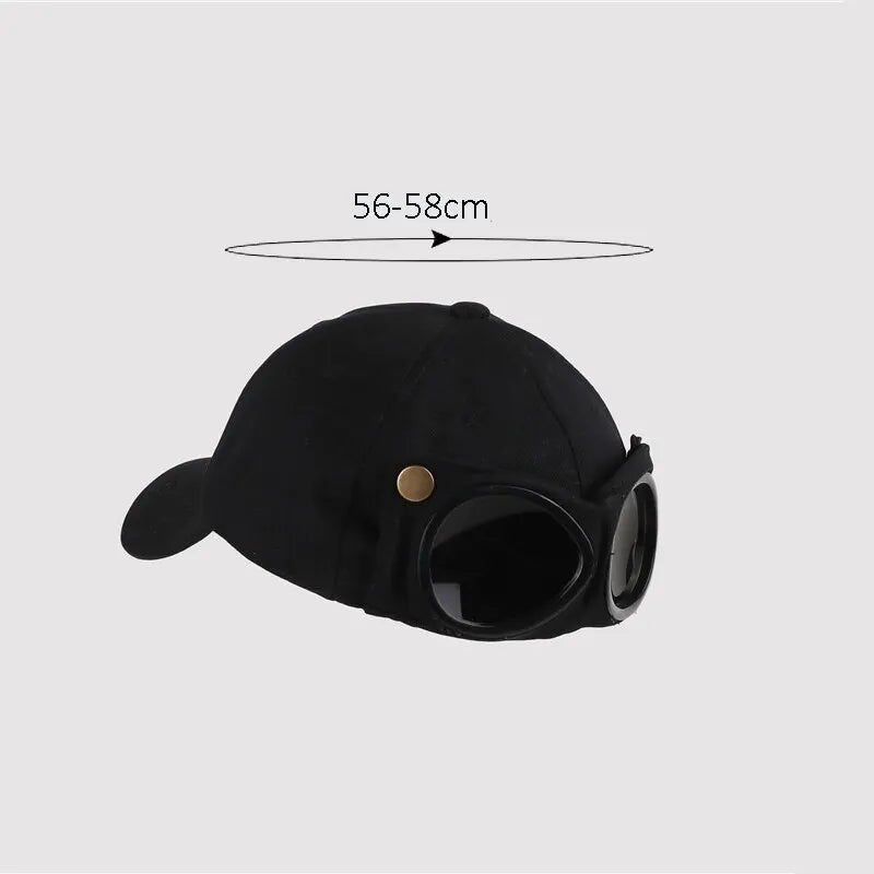 New Aviator Hat Summer Personality Glasses Baseball Cap Female Unisex Sunglasses Male Cap Baseballcap Boys Cap FitiqueFit