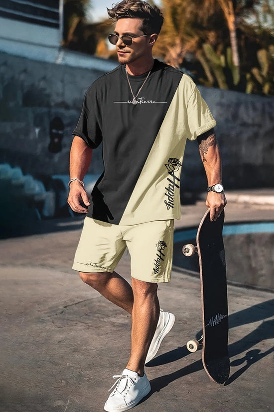 Summer Men's 3D Printed Urban Streetwear 2-Piece Set FitiqueFit