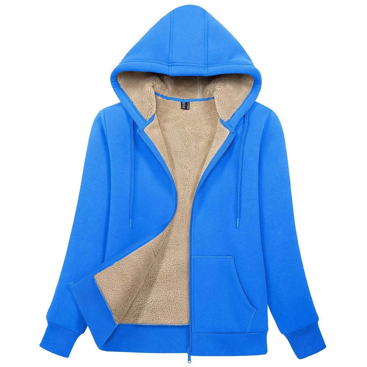 MAGCOMSEN Womens Sherpa Lined Fleece Jacket Zip Up Casual Hoodie Winter Warm Thicken Jackets 