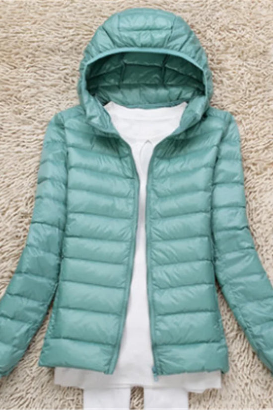 Women Puffer Jacket Lightweight Packable Hooded Down Coats | Diversi