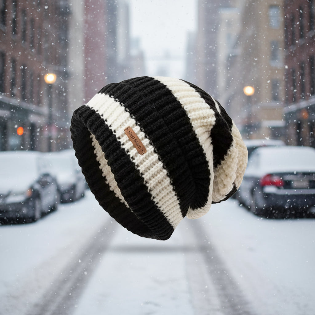 Unisex Female Beanies Casual Stacking Knitted Bonnet Caps Winter Warm Hats for Women Men Hats Stripe Hip Hop MZr10 FitiqueFit