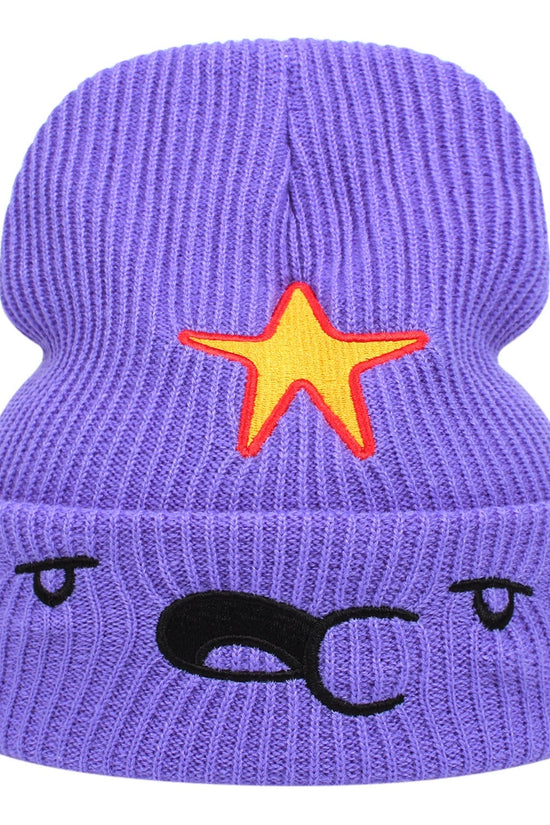 Versatile woolen hat, men's and women's pullover hat, embroidered woolen hat, winter ear protection acrylic knitted hat 