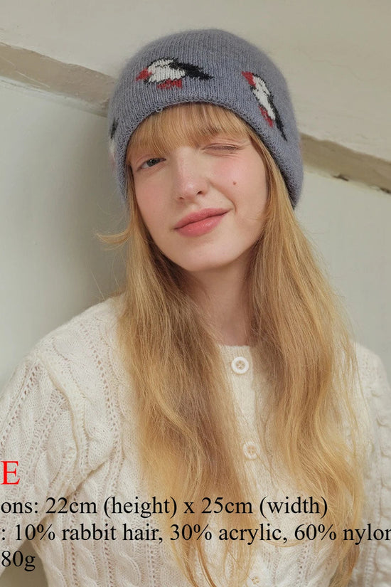 INS Real Fur Wool Winter Hats for Women Sun Animals Cartoon Warm Knit Thick Beanie Cap Solid Cover Head Sombreros De Mujer 