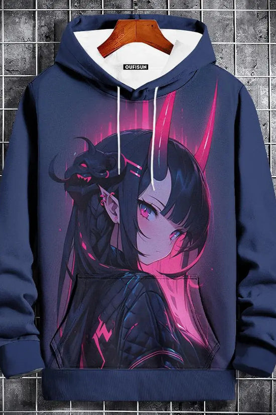 🧥 Oversized Anime Graphic Hoodie FitiqueFit