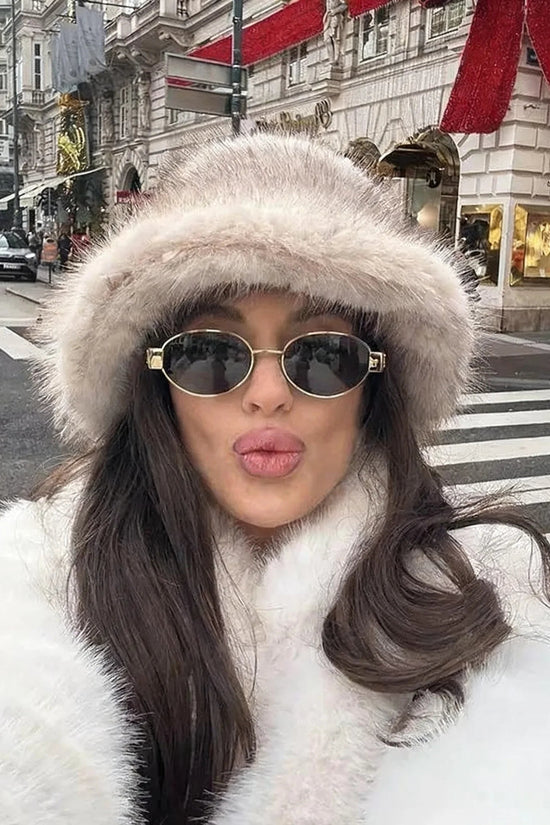 Winter New Imitation Fox Fur Fur Velvet Ladies Hat Ins Style Korean Fashion Luxury Fisherman Hat Outdoor Shopping Accessories 