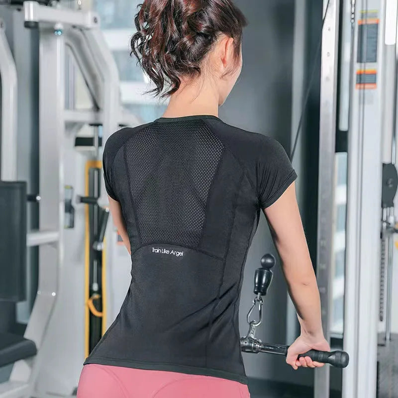 Ladies Sportswear Yoga Wear Women's Sports T-Shirt Plus Size Top Fitness Clothes Running FitiqueFit