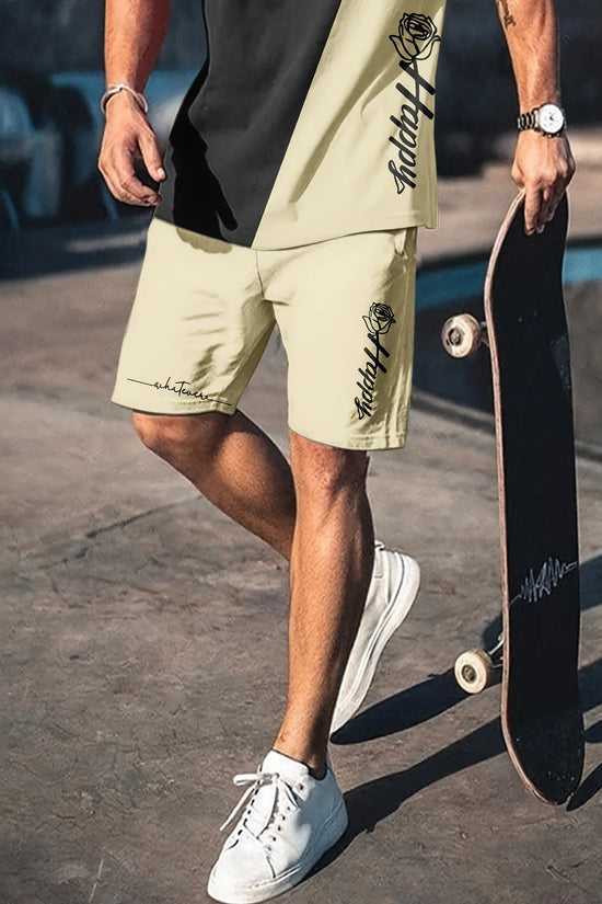 Summer Men's 3D Printed Urban Streetwear 2-Piece Set FitiqueFit