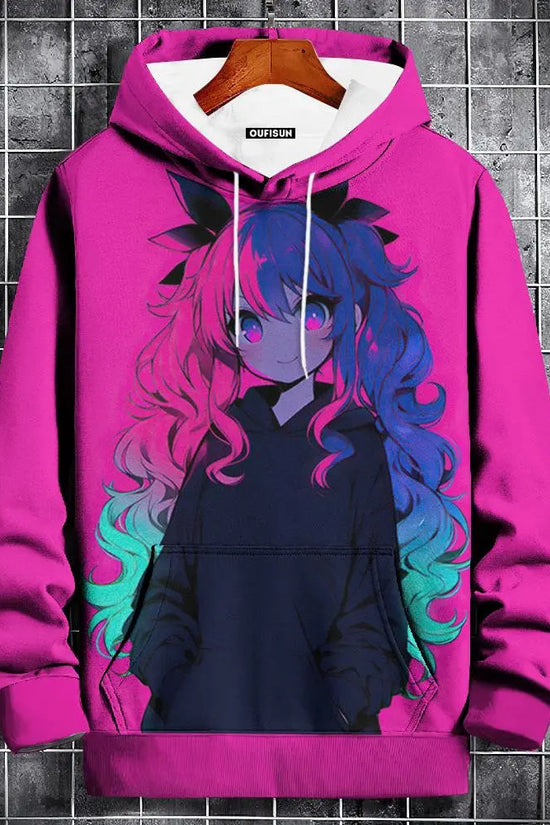 🧥 Oversized Anime Graphic Hoodie FitiqueFit