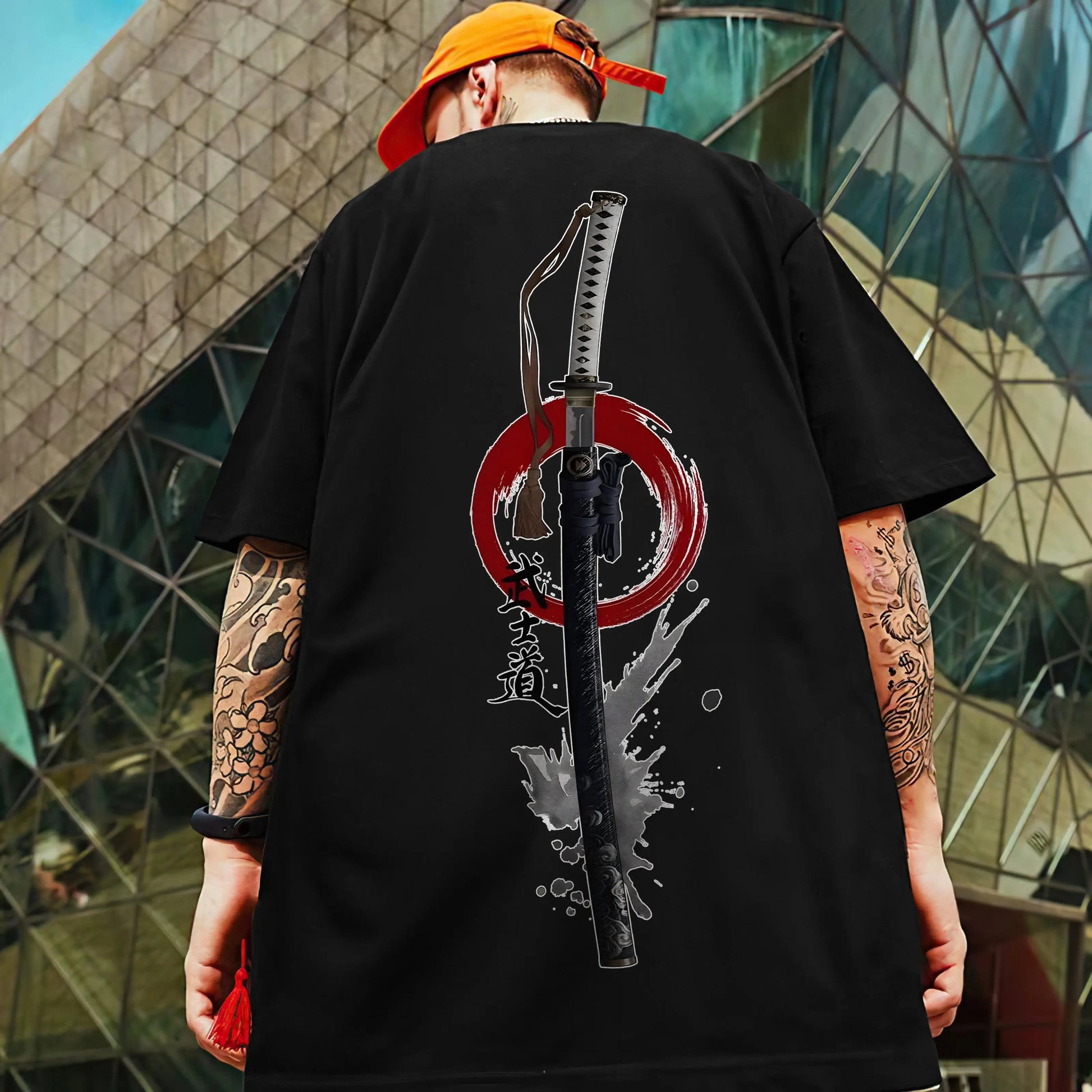 🗡️  3D Samurai Knife Print Oversized T-Shirt FitiqueFit