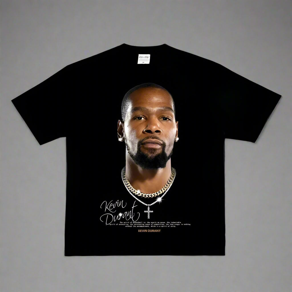 Fashion Men Women T-shirt Basketball Star American Big Head Print Short Sleeve Cotton T-Shirt Loose Street Wear Tops Clothing FitiqueFit