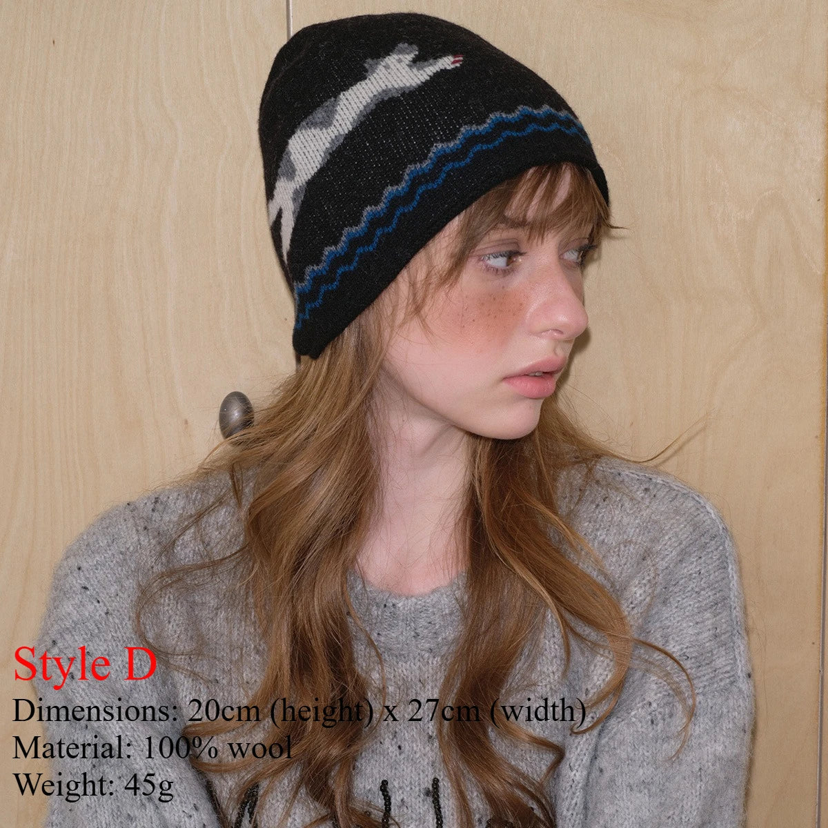 INS Real Fur Wool Winter Hats for Women Sun Animals Cartoon Warm Knit Thick Beanie Cap Solid Cover Head Sombreros De Mujer 