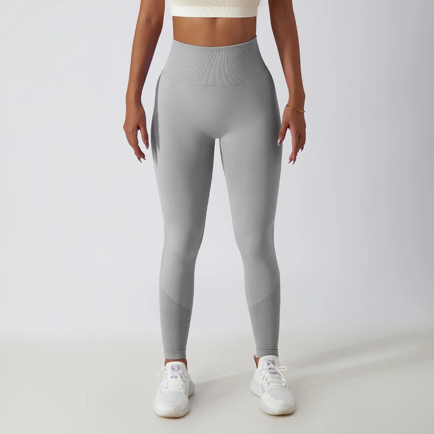 Seamless Ribbed Yoga Leggings – Tummy Control Fit FitiqueFit