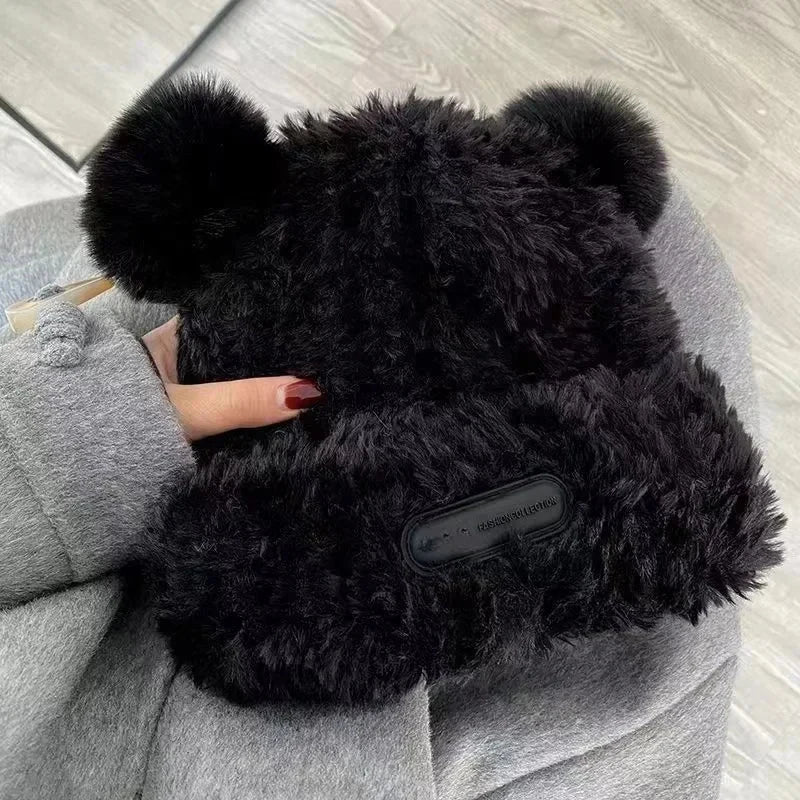 Letter Bear Ears KnittedCute Woolen Hat Beanie Hat Cat Ears Beanie All-match Skull Lovely Cap Winter/Autumn Cute Popular Hat FitiqueFit