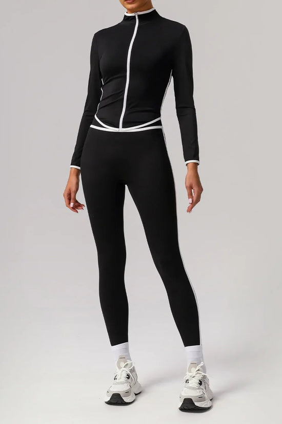 🖤 Seamless Yoga Set – High Waist, Hip-Lifting FitiqueFit