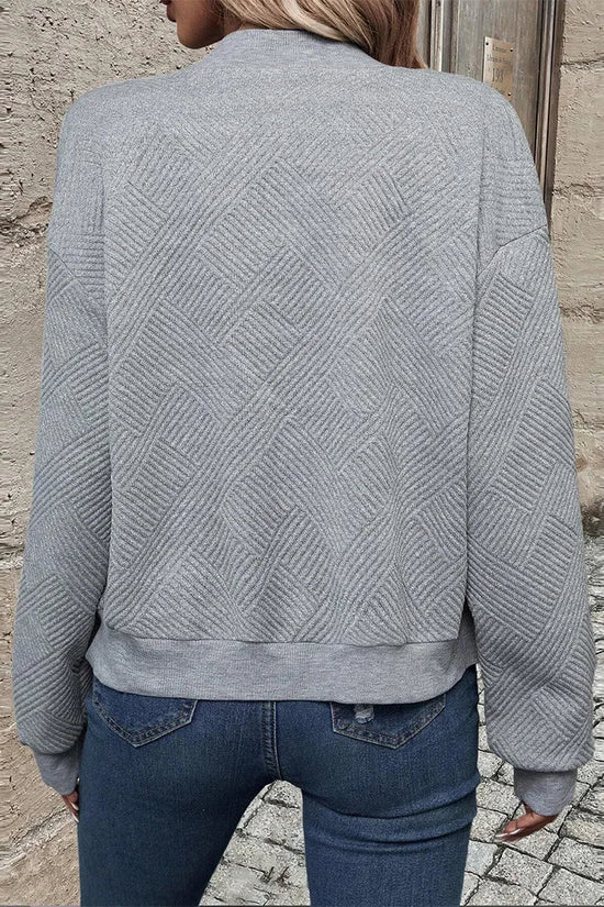 Women's autumn and winter new solid color simple and exquisite zipper jacket baseball collar casual jacket 