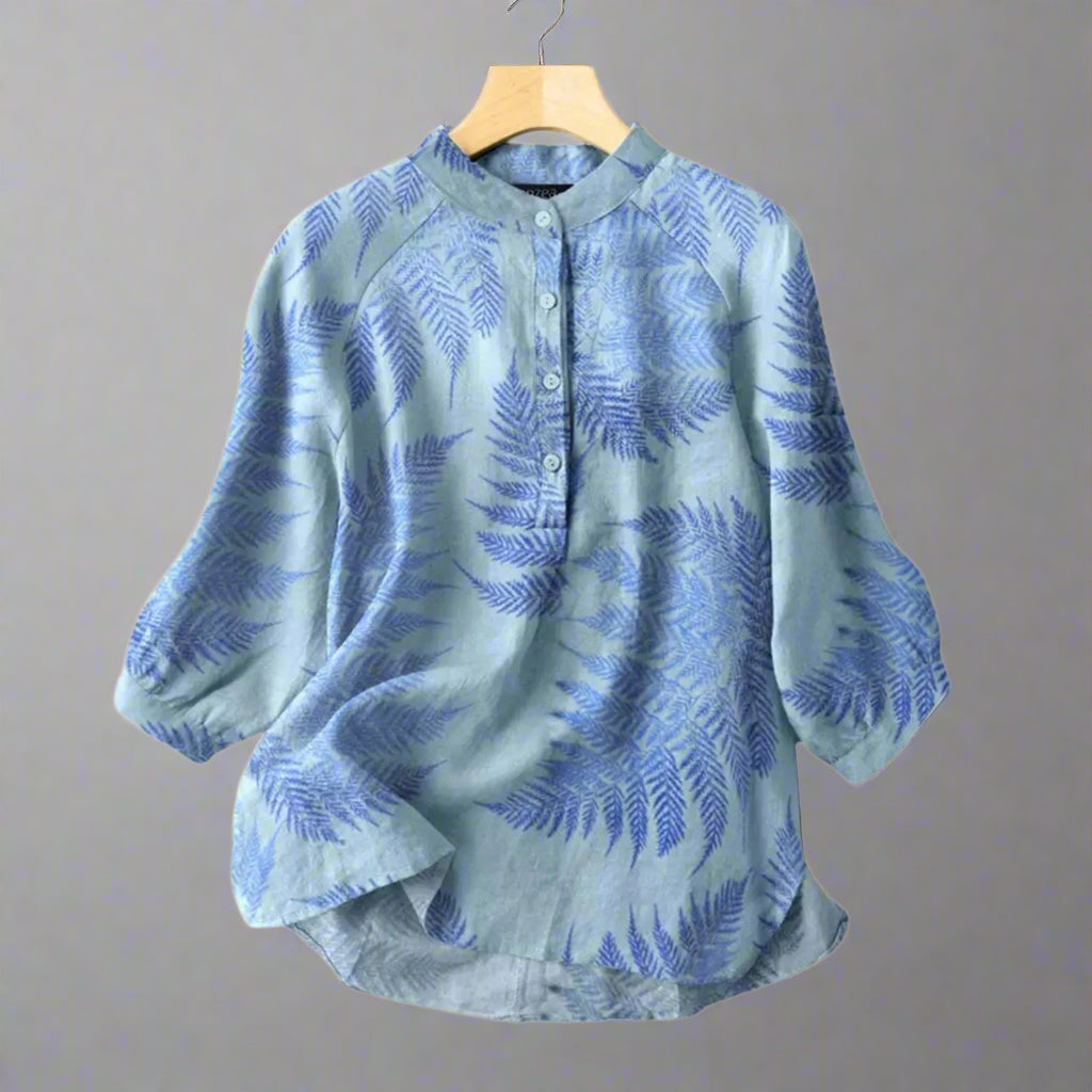 Vintage Cotton-Linen Button Down Blouse FitiqueFit