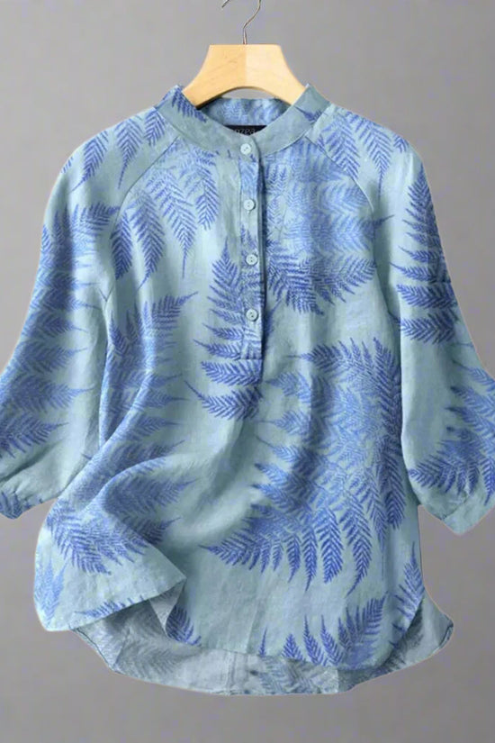 Vintage Cotton-Linen Button Down Blouse FitiqueFit