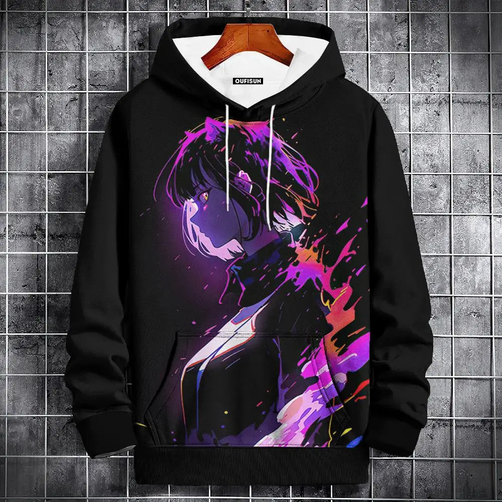 🧥 Oversized Anime Graphic Hoodie FitiqueFit