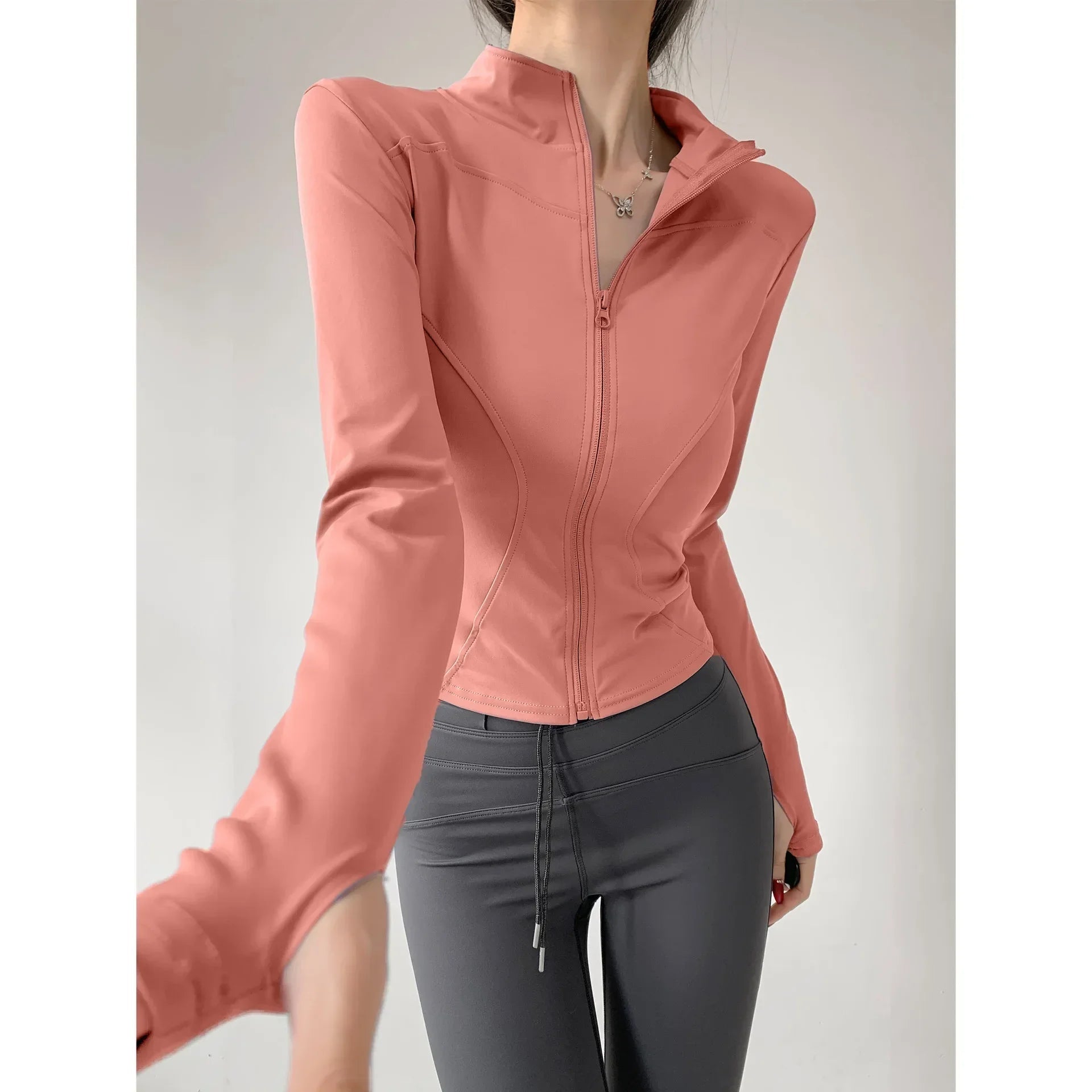 S-3XL Sun Quick Drying Sports Coat Women's Tight Top Yoga Jacket Long Sleeve Zipper Jacket Running Fitness Women's Jacket 