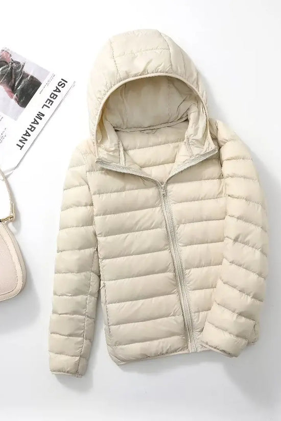 Women Puffer Jacket Lightweight Packable Hooded Down Coats | Diversi