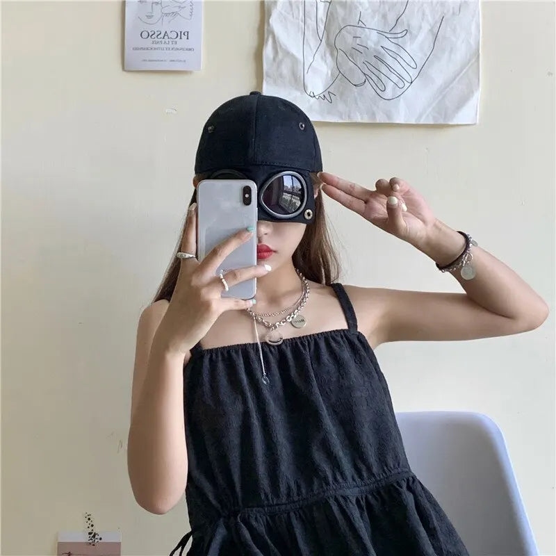 New Aviator Hat Summer Personality Glasses Baseball Cap Female Unisex Sunglasses Male Cap Baseballcap Boys Cap FitiqueFit