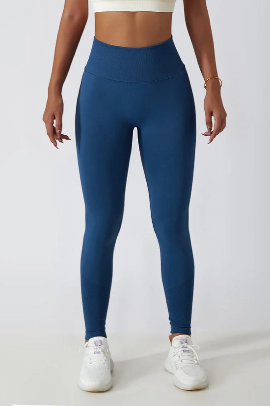 Seamless Ribbed Yoga Leggings – Tummy Control Fit FitiqueFit