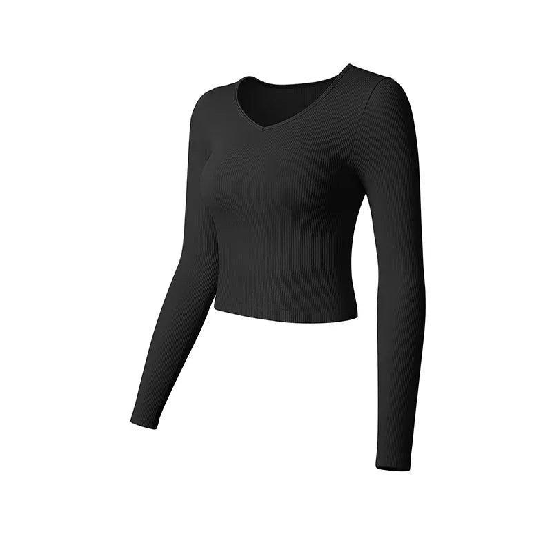 SculptFit Long Sleeve Yoga Crop Top FitiqueFit