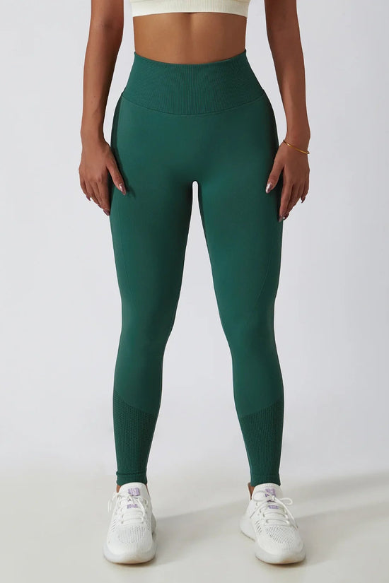 Seamless Ribbed Yoga Leggings – Tummy Control Fit FitiqueFit