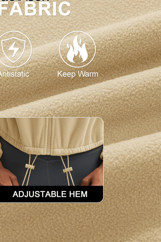 TACVASEN Winter Fleece Cropped Jackets Womens Fashion Stand Collar Casual Outwear Tops Lightweight Warm Outdoor 4 Pockets Coats 