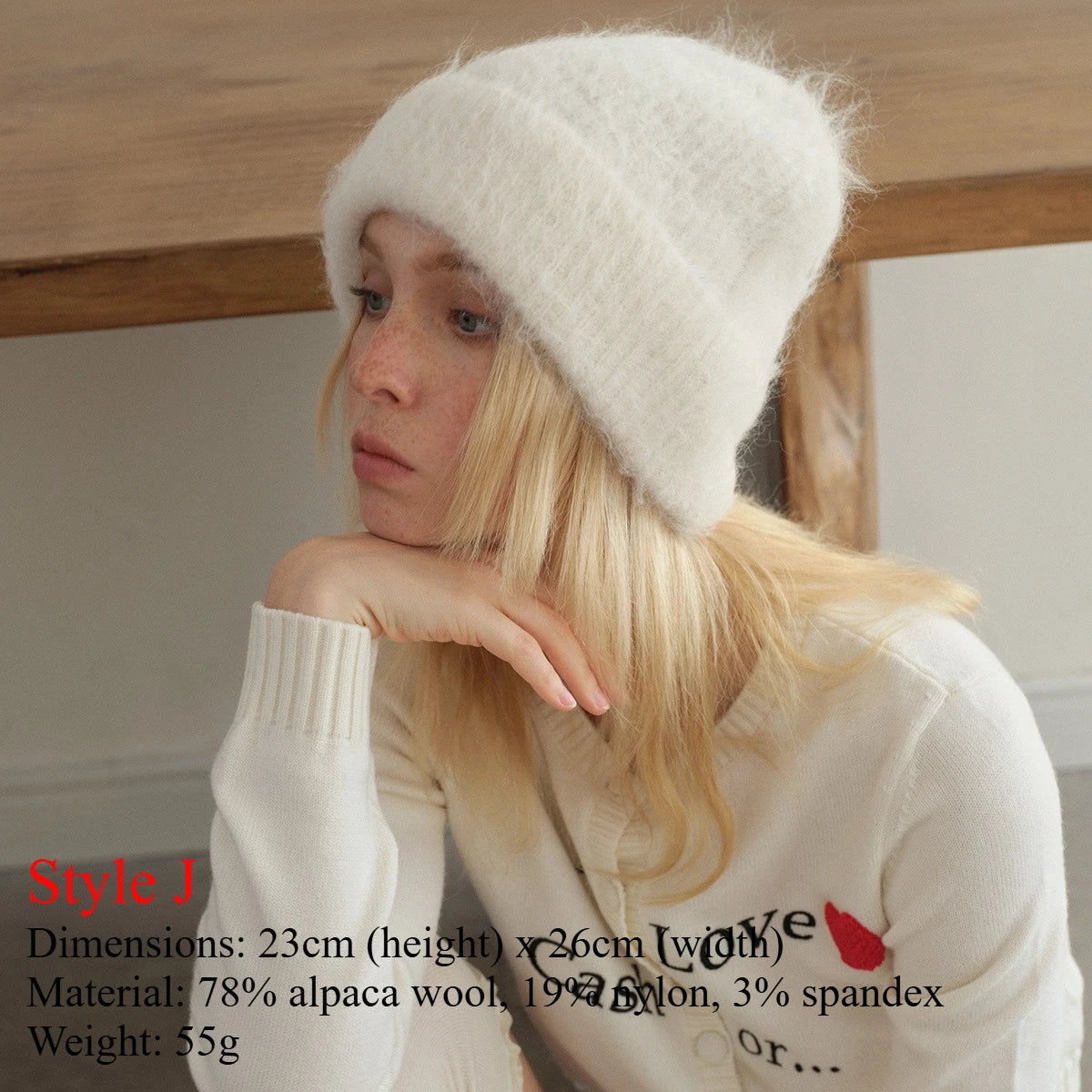 INS Real Fur Wool Winter Hats for Women Sun Animals Cartoon Warm Knit Thick Beanie Cap Solid Cover Head Sombreros De Mujer 