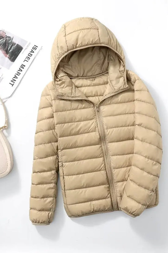Women Puffer Jacket Lightweight Packable Hooded Down Coats | Diversi