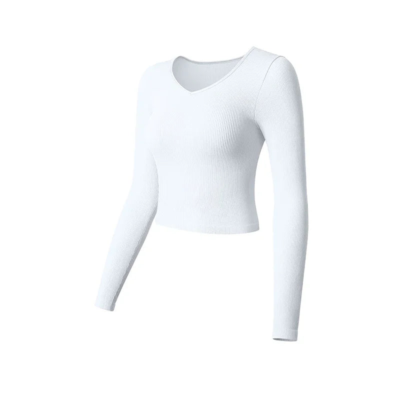 SculptFit Long Sleeve Yoga Crop Top FitiqueFit