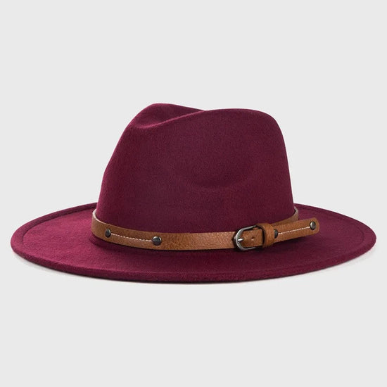 Unisex Wool Fedora – Flat-Brim Felt Hat for Fall & Winter FitiqueFit