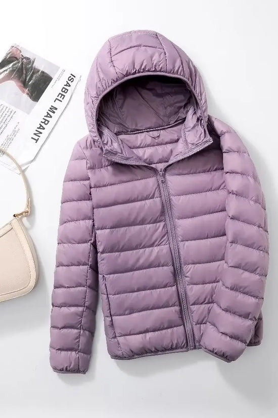 Women Puffer Jacket Lightweight Packable Hooded Down Coats | Diversi