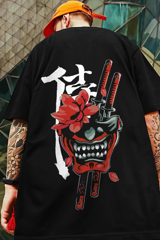 🗡️  3D Samurai Knife Print Oversized T-Shirt FitiqueFit