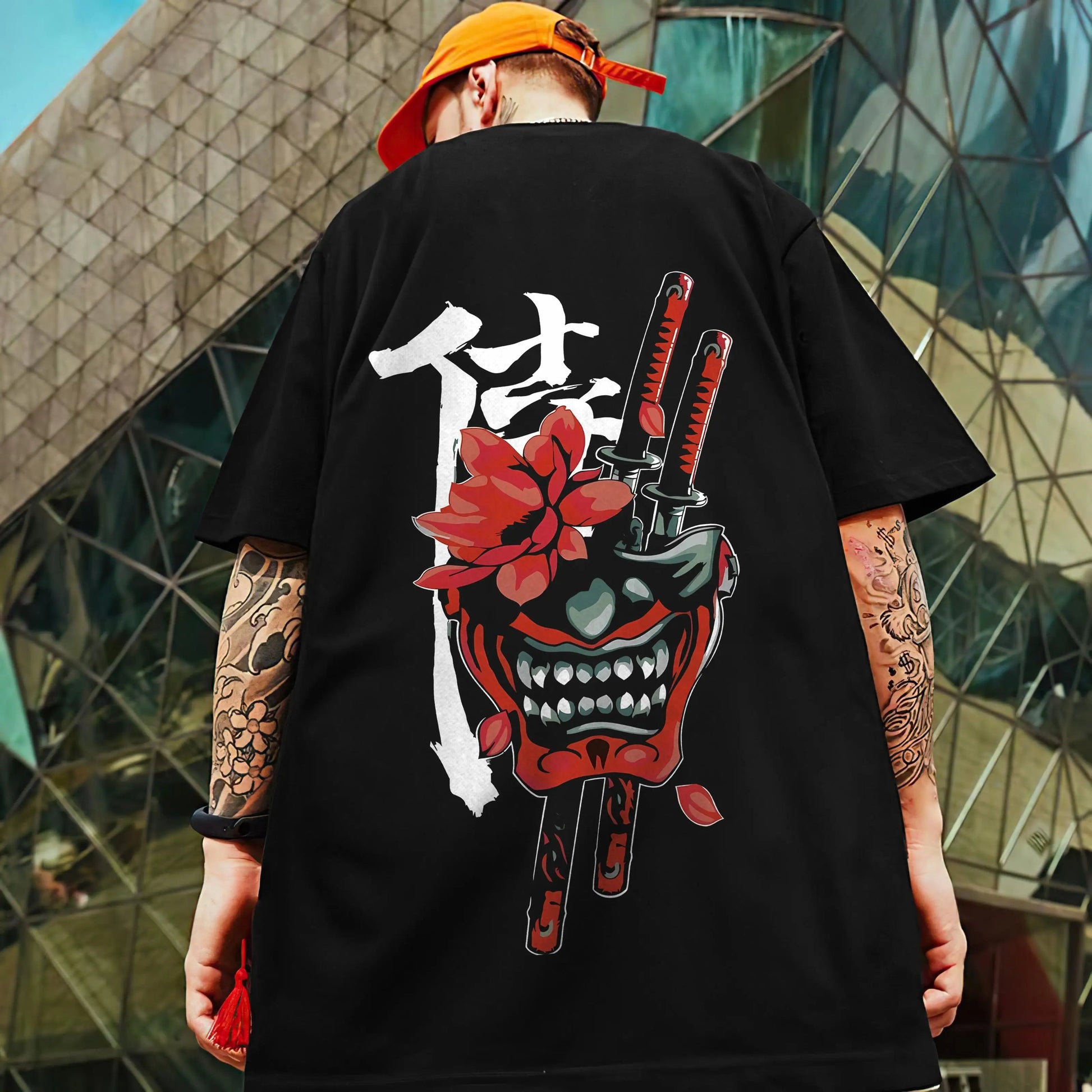 🗡️  3D Samurai Knife Print Oversized T-Shirt FitiqueFit