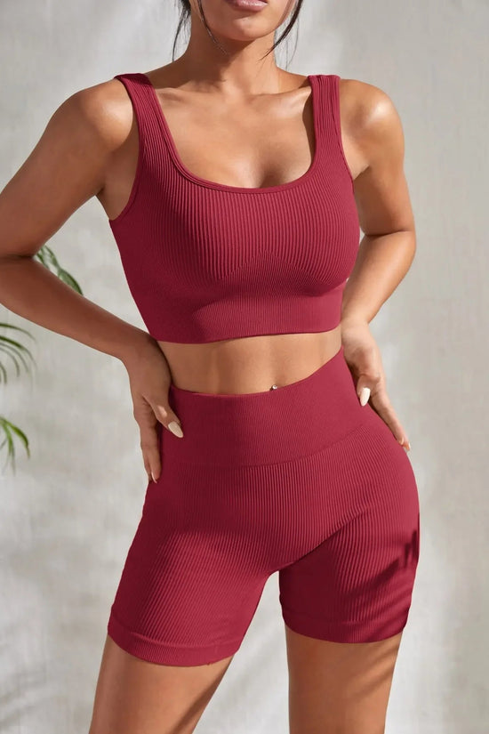 Women's Seamless Ribbed Yoga Set FitiqueFit