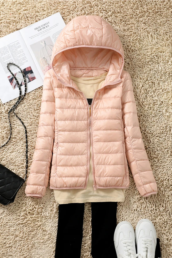 Women Puffer Jacket Lightweight Packable Hooded Down Coats | Diversi