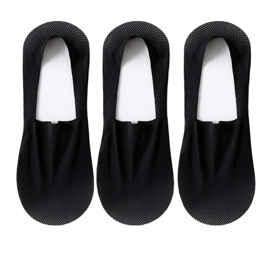 3-Pack Invisible Boat Socks – Breathable Low-Cut Socks 